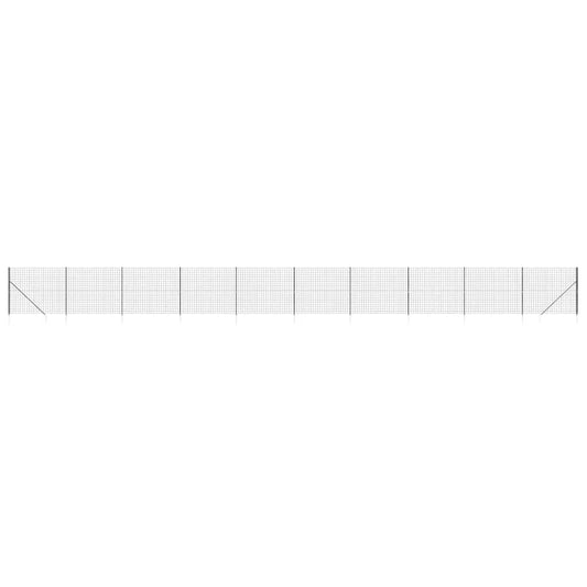 vidaXL Συρματόπλεγμα Περίφραξης Ανθρακί 2,2 x 25 μ. με Καρφωτές Βάσεις