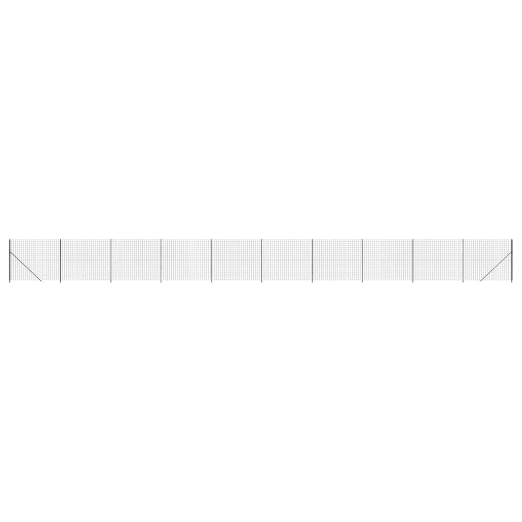 vidaXL Συρματόπλεγμα Περίφραξης Ανθρακί 2,2 x 25 μ. με Βάσεις Φλάντζα