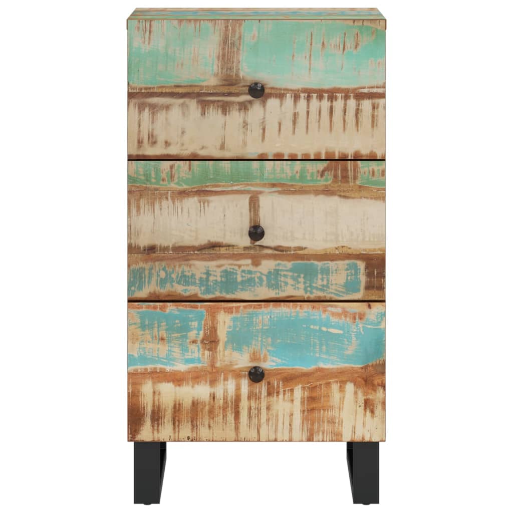 vidaXL Συρταριέρα με 3 Συρτάρια 40x33,5x75 εκ. από Μασίφ Ανακυκλ. Ξύλο