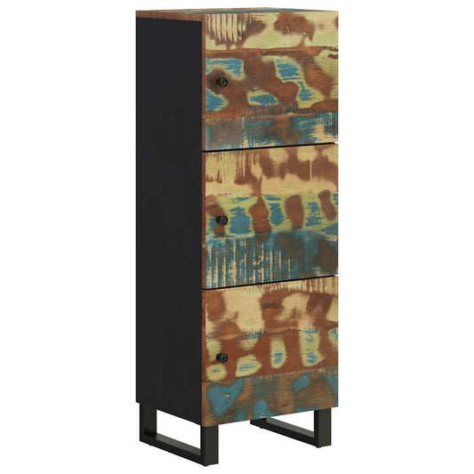 vidaXL Ντουλάπι Ψηλό με 3 Πόρτες 40x33x110 εκ. Ανακυκλ. Ξύλο / Σίδερο