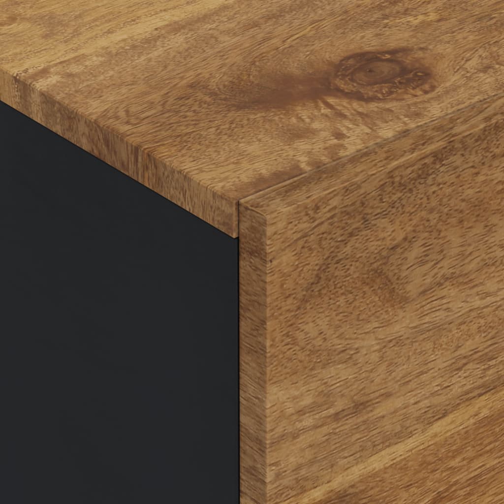 vidaXL Ντουλάπι Ψηλό με 3 Πόρτες 40x33x110 εκ Μασίφ Ξύλο Μάνγκο&Σίδερο