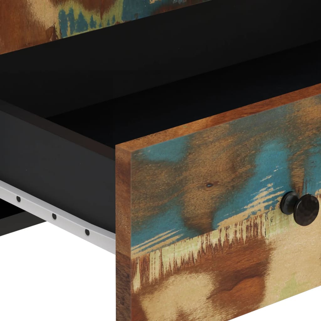 vidaXL Ντουλάπι Ψηλό με Συρτάρι 60x33x100 εκ. Μασίφ Αν. Ξύλο &Σίδερο