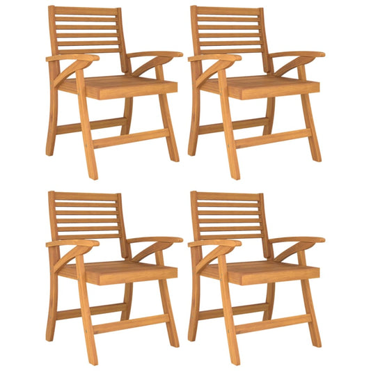 vidaXL Καρέκλες Κήπου 4 τεμ. 58 x 58 x 87 εκ. από Μασίφ Ξύλο Ακακίας