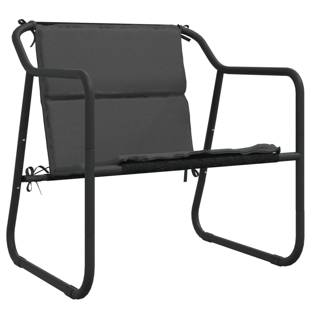 vidaXL Σαλόνι Κήπου Σετ 3 τεμ. Ανθρακί από Ατσάλι με Μαξιλάρια