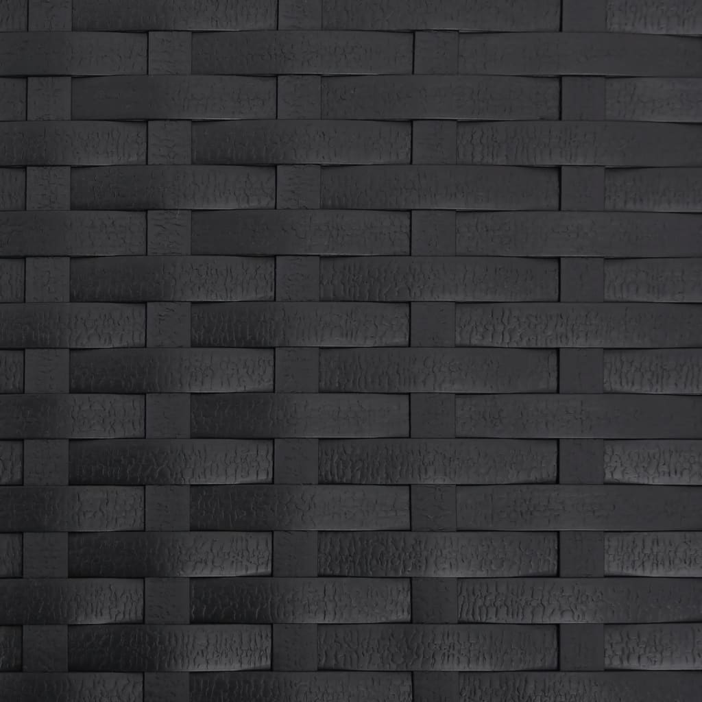 vidaXL Καρέκλα Κήπου Μαύρη από Συνθετικό Ρατάν με Υποπόδιο