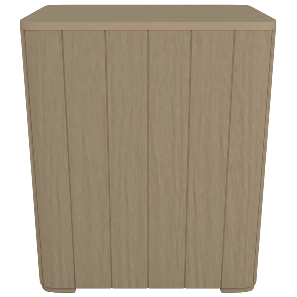 vidaXL Τραπέζι Κήπου με Αφαιρούμενο Καπάκι Αν. Καφέ από Πολυπροπυλένιο