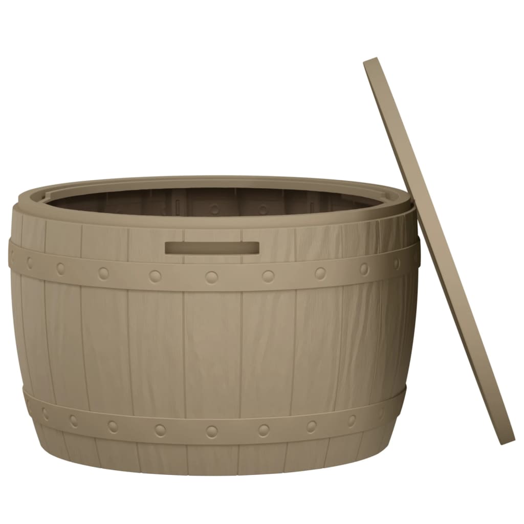 vidaXL Μπαούλο Αποθήκευσης Κήπου 3 σε 1 Αν. Καφέ από Πολυπροπυλένιο