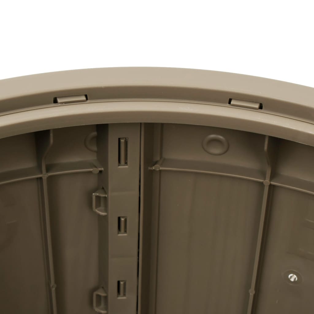 vidaXL Μπαούλο Αποθήκευσης Κήπου 3 σε 1 Αν. Καφέ από Πολυπροπυλένιο