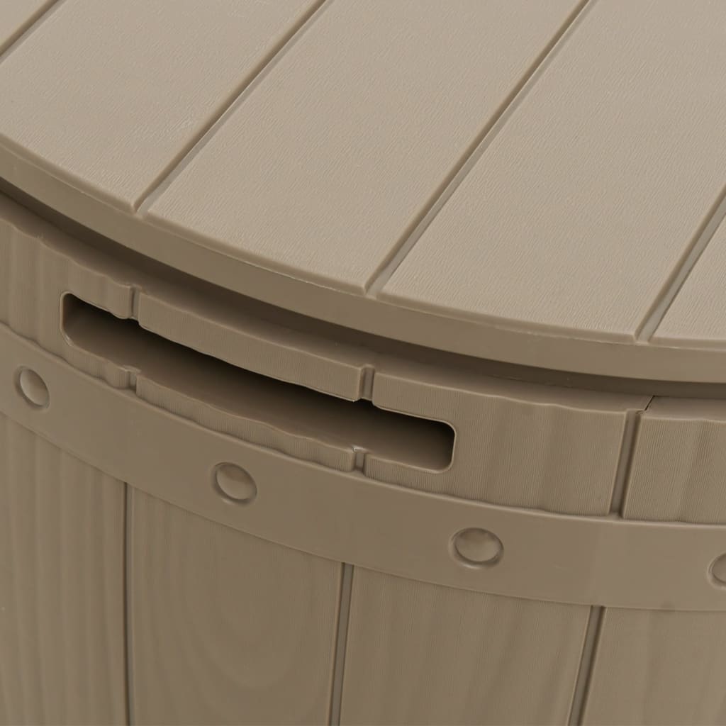 vidaXL Μπαούλο Αποθήκευσης Κήπου 3 σε 1 Αν. Καφέ από Πολυπροπυλένιο