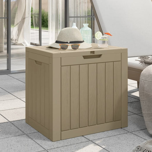 vidaXL Μπαούλο Αποθήκευσης Κήπου Γκρι 55,5x43x53 εκ. Πολυπροπυλένιο
