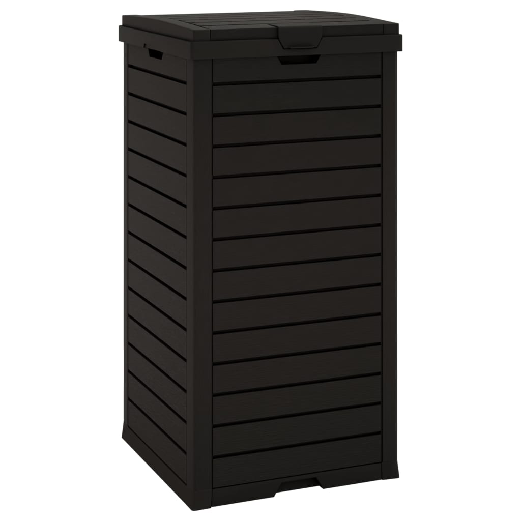 vidaXL Κάδος Απορριμμάτων Εξ. Χώρου Μαύρος 41x41x86 εκ. Πολυπροπυλένιο