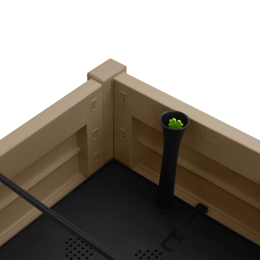 vidaXL Υπερυψωμ. Ζαρντινιέρα Κήπου Αν. Καφέ 110x45x79 εκ. Πολυπρ/λένιο