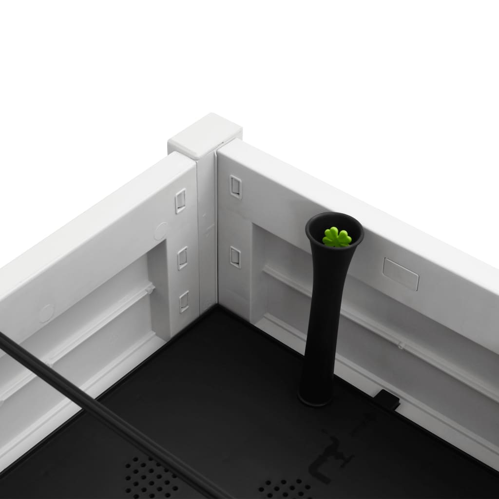 vidaXL Ζαρντινιέρα Κήπου Υπερυψωμένη Λευκή 110x45x79 εκ. Πολυπρ/λένιο