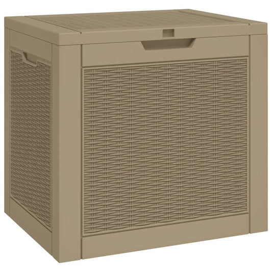 vidaXL Μπαούλο Αποθήκευσης Κήπου Αν. Καφέ 55,5x43x53 εκ Πολυπροπυλένιο