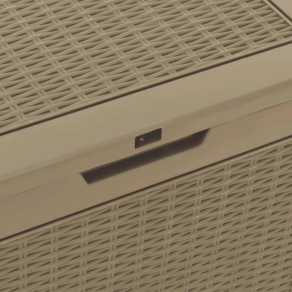 vidaXL Μπαούλο Αποθήκευσης Κήπου Αν. Καφέ 55,5x43x53 εκ Πολυπροπυλένιο