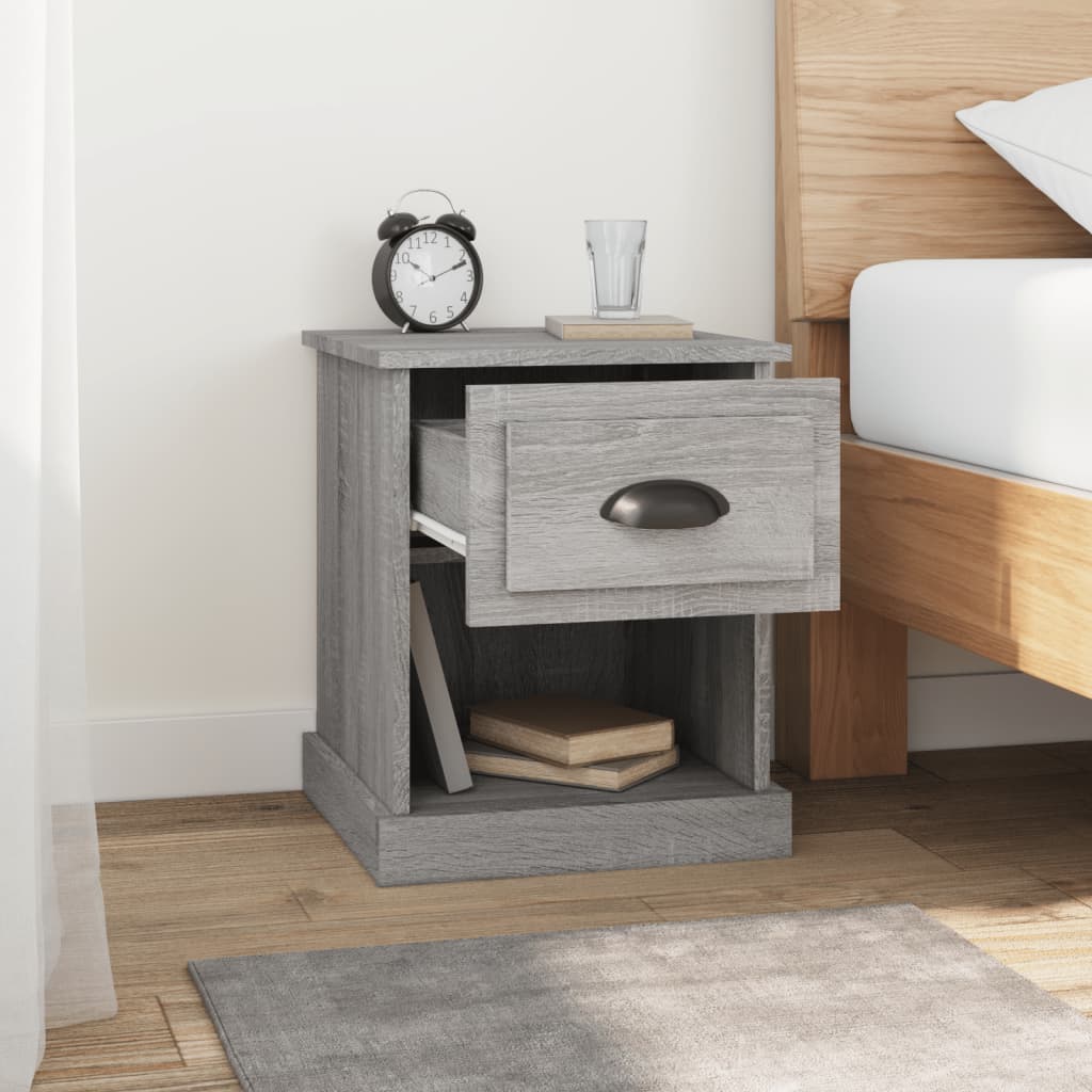 vidaXL Κομοδίνο Γκρι Sonoma 39x39x47,5 εκ. από Επεξεργασμένο Ξύλο