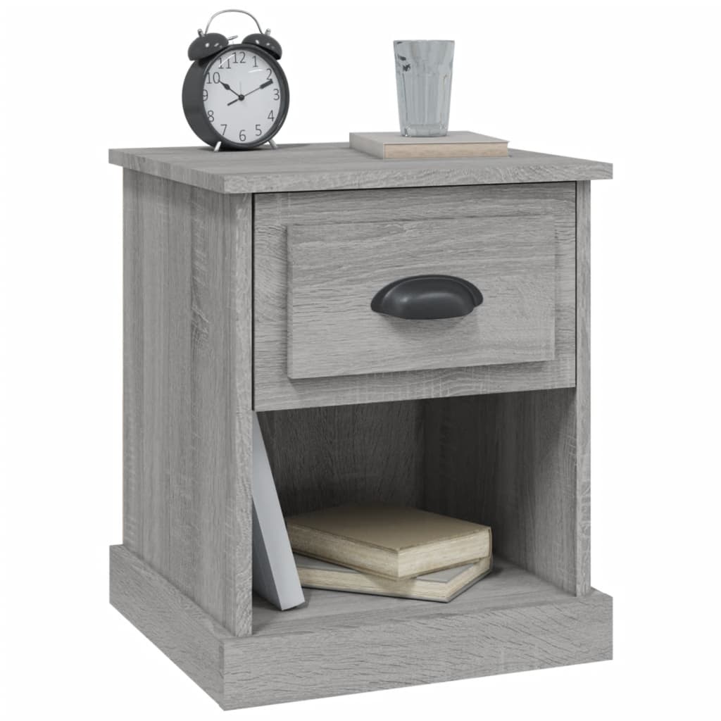 vidaXL Κομοδίνο Γκρι Sonoma 39x39x47,5 εκ. από Επεξεργασμένο Ξύλο