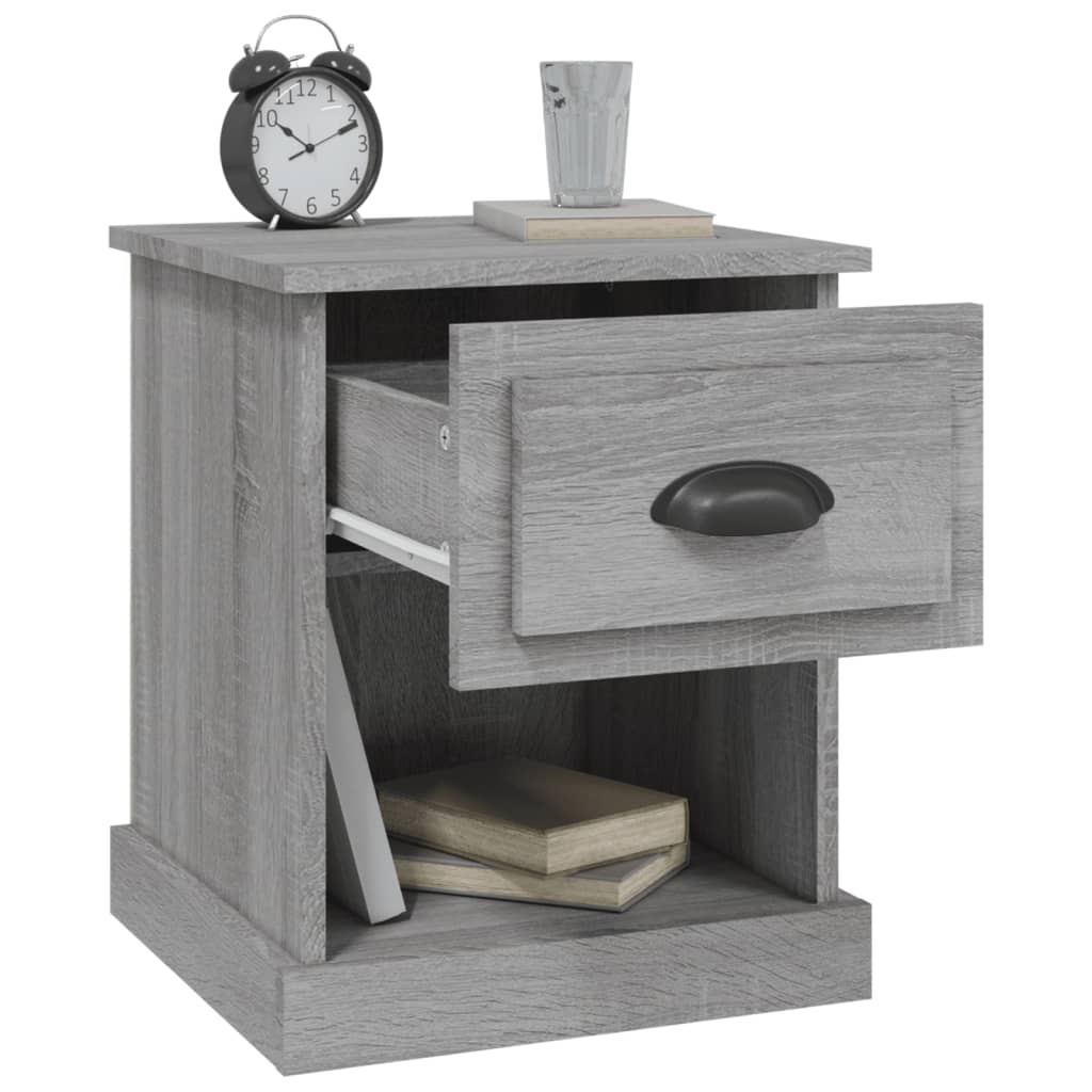 vidaXL Κομοδίνο Γκρι Sonoma 39x39x47,5 εκ. από Επεξεργασμένο Ξύλο