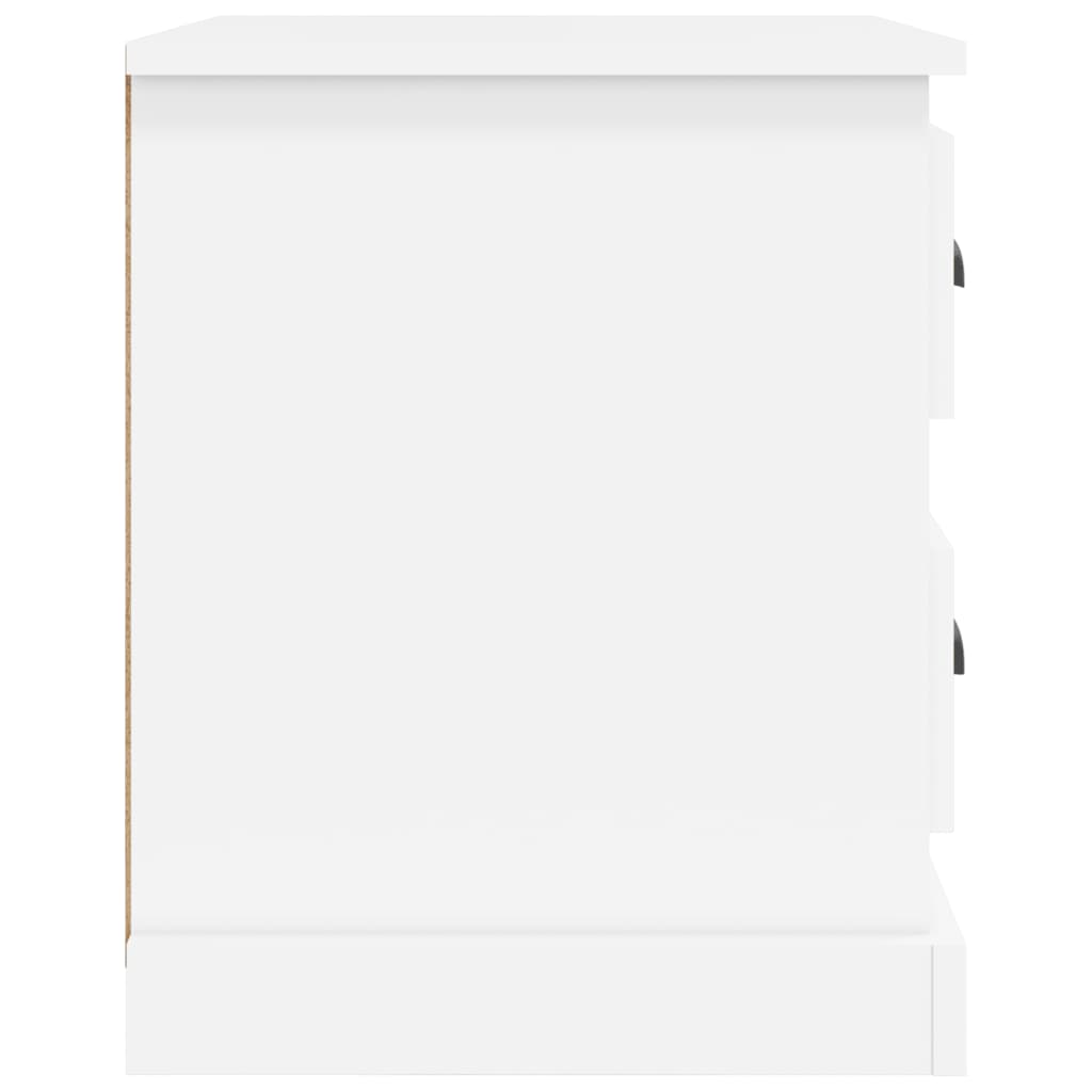 vidaXL Κομοδίνα 2 τεμ. Λευκά 39 x 39 x 47,5 εκ. από Επεξεργασμένο Ξύλο