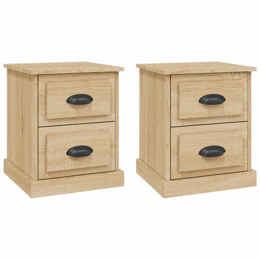 vidaXL Κομοδίνα 2 τεμ. Sonoma Oak 39x39x47,5εκ. από Επεξεργασμένο Ξύλο