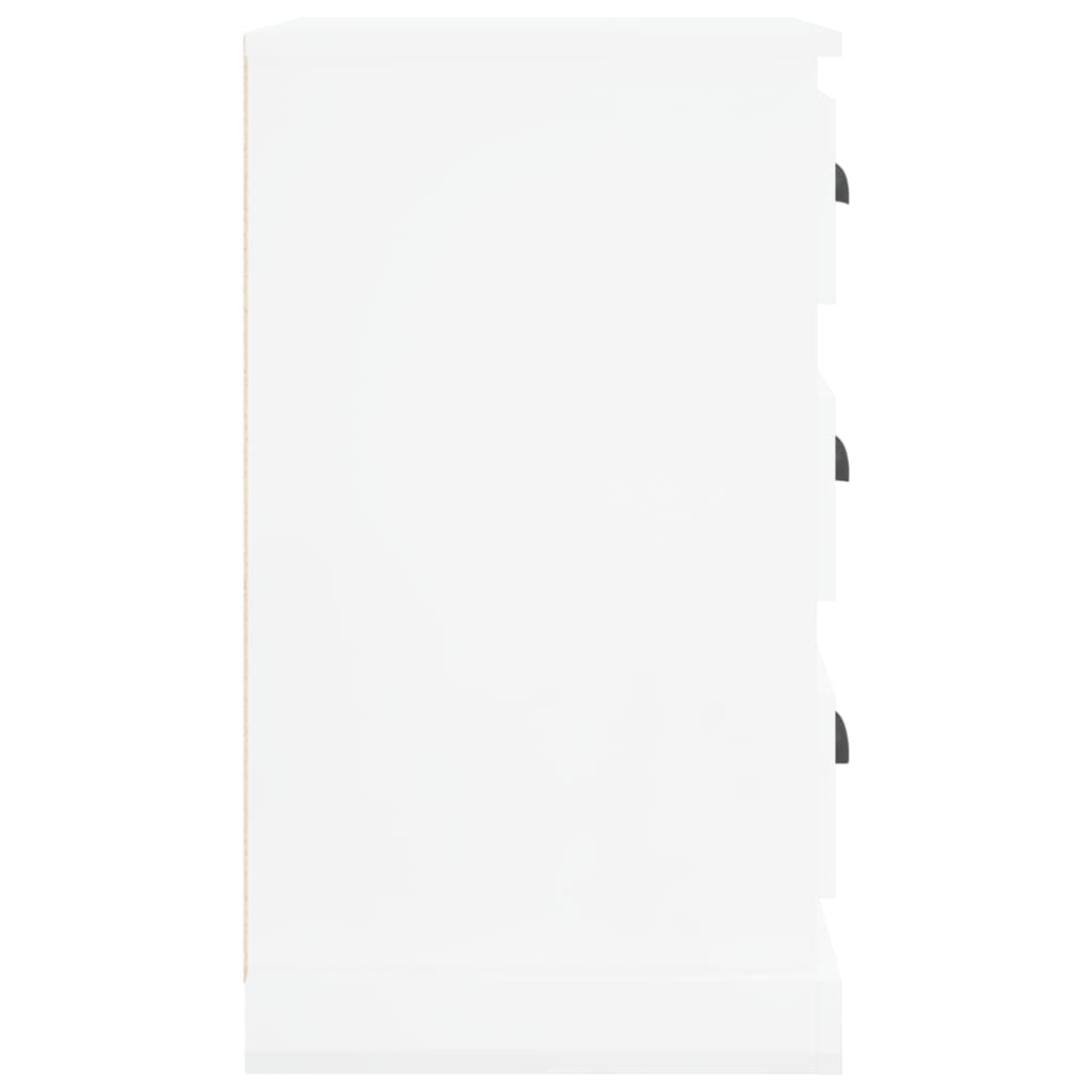 vidaXL Κομοδίνο Γυαλιστερό Λευκό 39x39x67 εκ. από Επεξεργασμένο Ξύλο