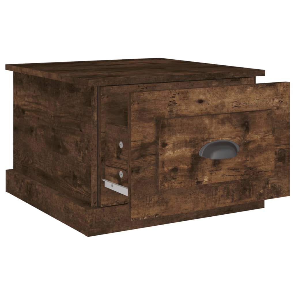 vidaXL Τραπεζάκι Σαλονιού Καπνιστή Δρυς 50x50x35 εκ. Επεξεργασμ. Ξύλο