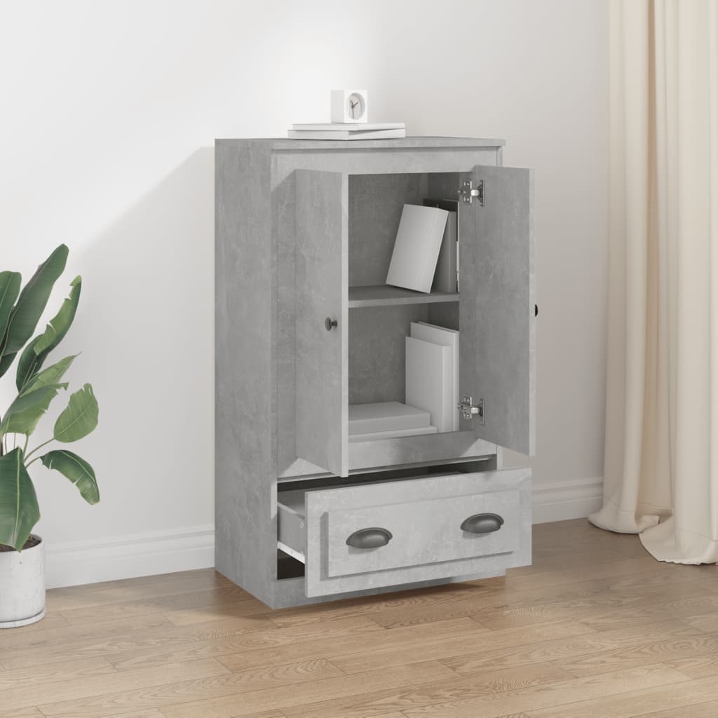 vidaXL Ντουλάπι Γκρι Σκυροδέματος 60x35,5x103,5 εκ. Επεξεργασμένο Ξύλο