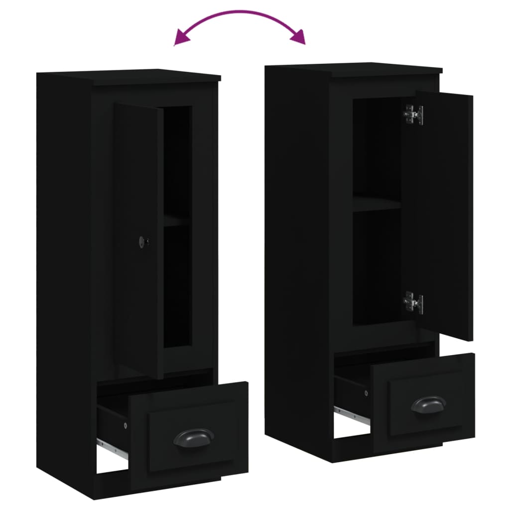 vidaXL Ντουλάπι Μαύρο 36x35,5x103,5 εκ. από Επεξεργασμένο Ξύλο