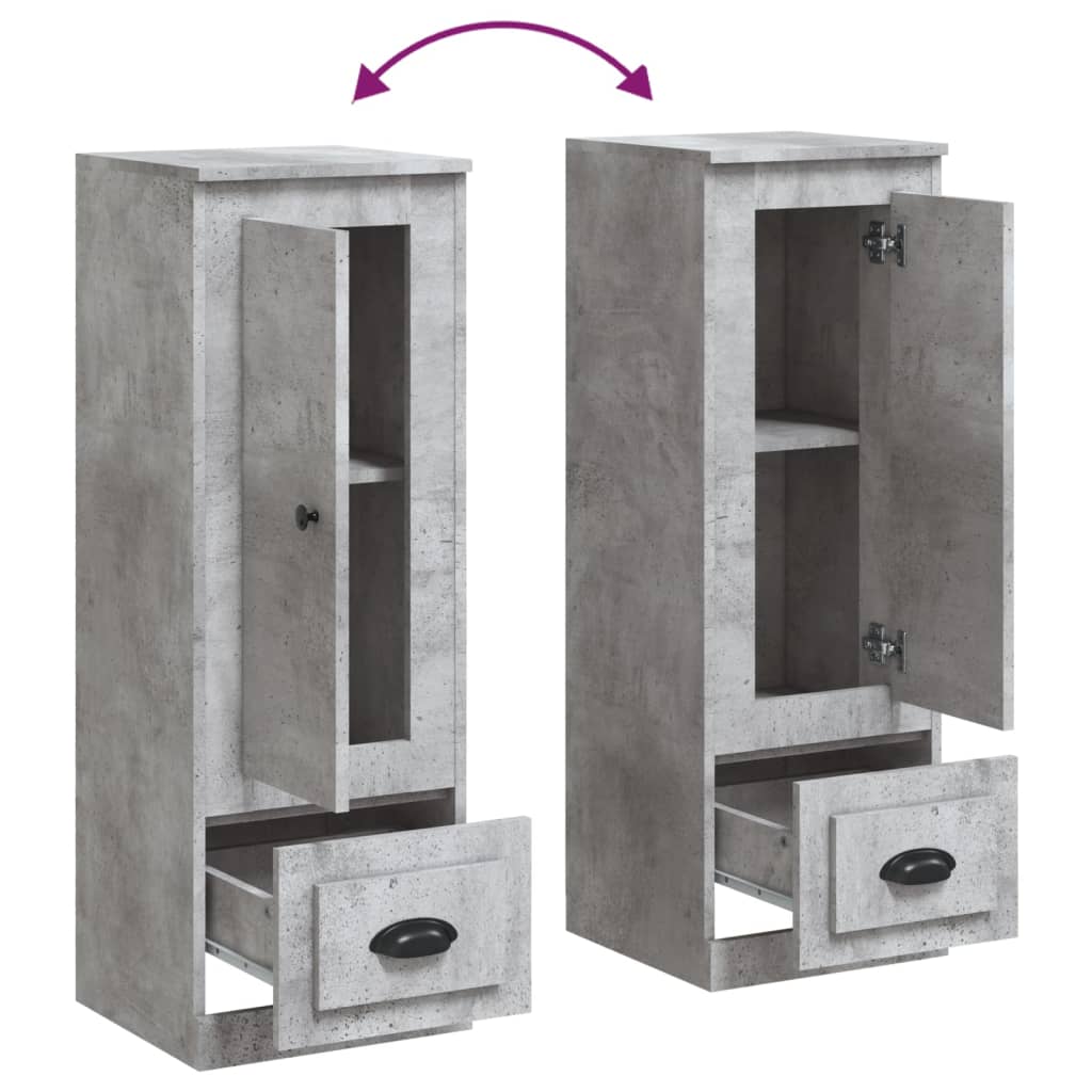 vidaXL Ντουλάπι Γκρι Σκυροδέματος 36x35,5x103,5 εκ. Επεξεργασμένο Ξύλο