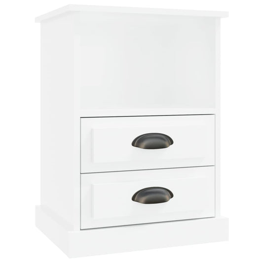 vidaXL Κομοδίνο Γυαλιστερό Λευκό 43 x 36 x 60 εκ.