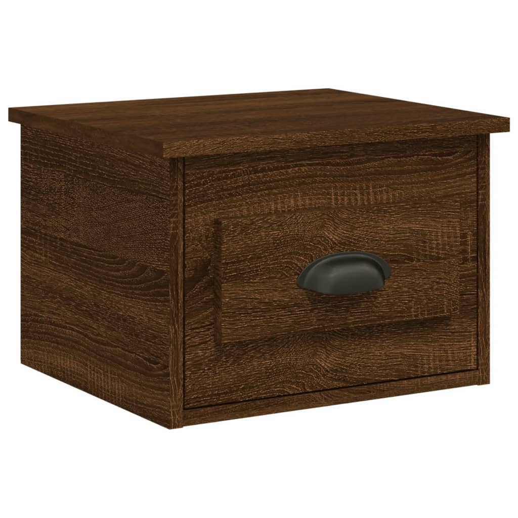 vidaXL Κομοδίνο Επιτοίχιο Καφέ Δρυς 41,5 x 36 x 28 εκ.