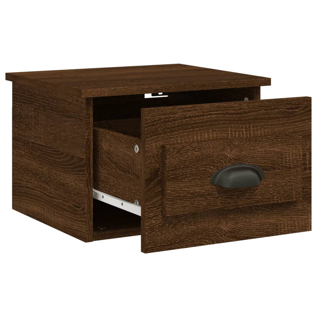 vidaXL Κομοδίνο Επιτοίχιο Καφέ Δρυς 41,5 x 36 x 28 εκ.