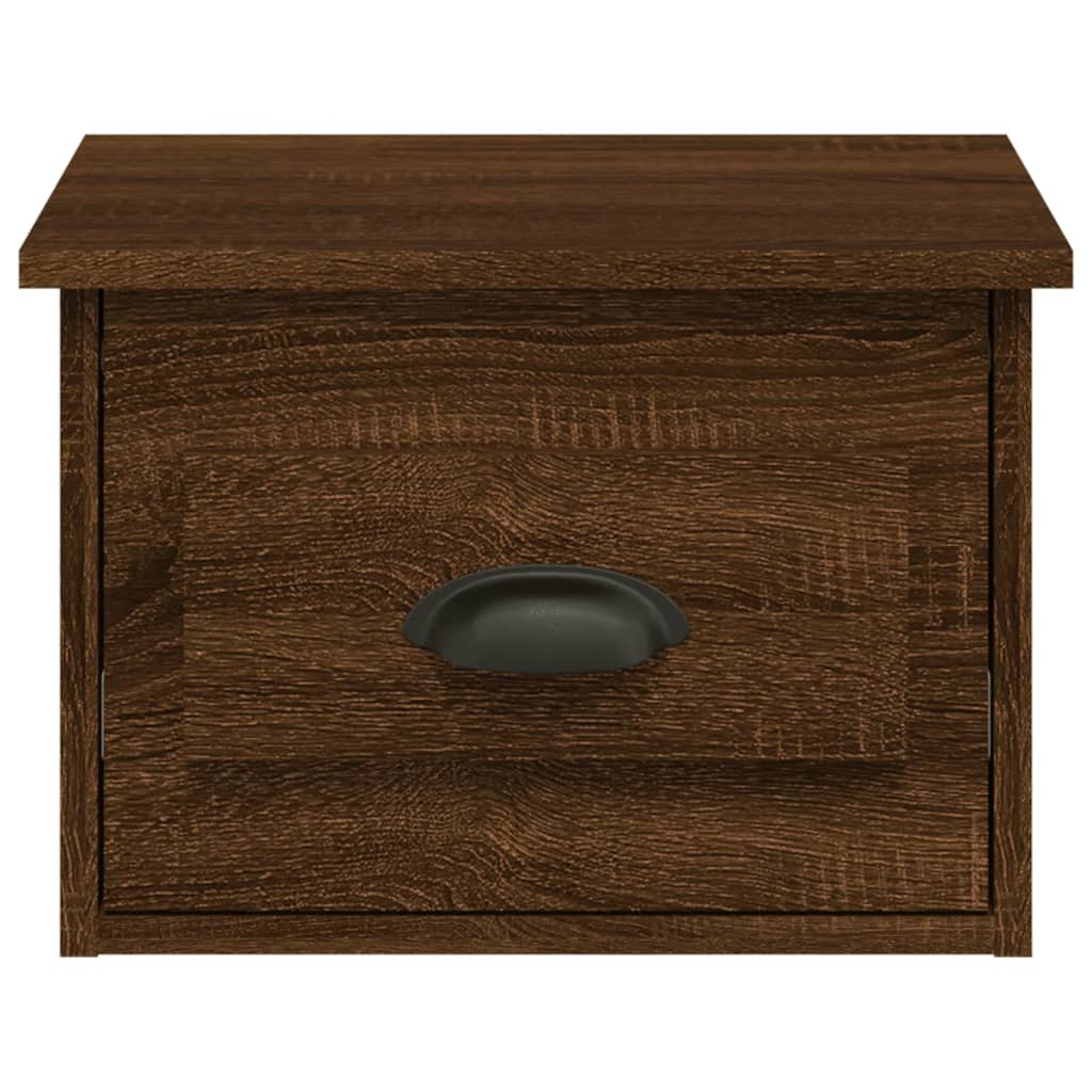 vidaXL Κομοδίνο Επιτοίχιο Καφέ Δρυς 41,5 x 36 x 28 εκ.