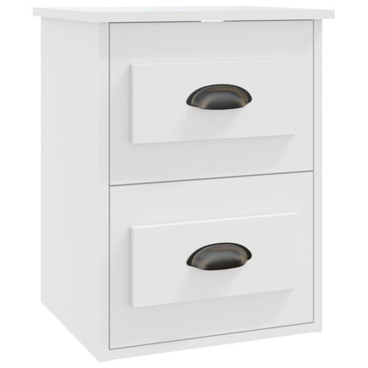 vidaXL Κομοδίνο Επιτοίχιο Λευκό 41,5 x 36 x 53 εκ.