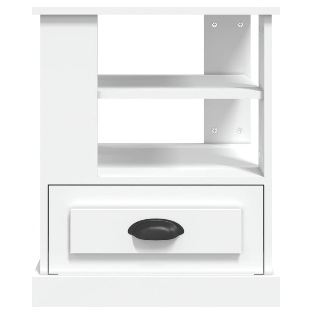 vidaXL Βοηθητικό Τραπέζι Λευκό 50 x 50 x 60 εκ. από Επεξεργασμένο Ξύλο