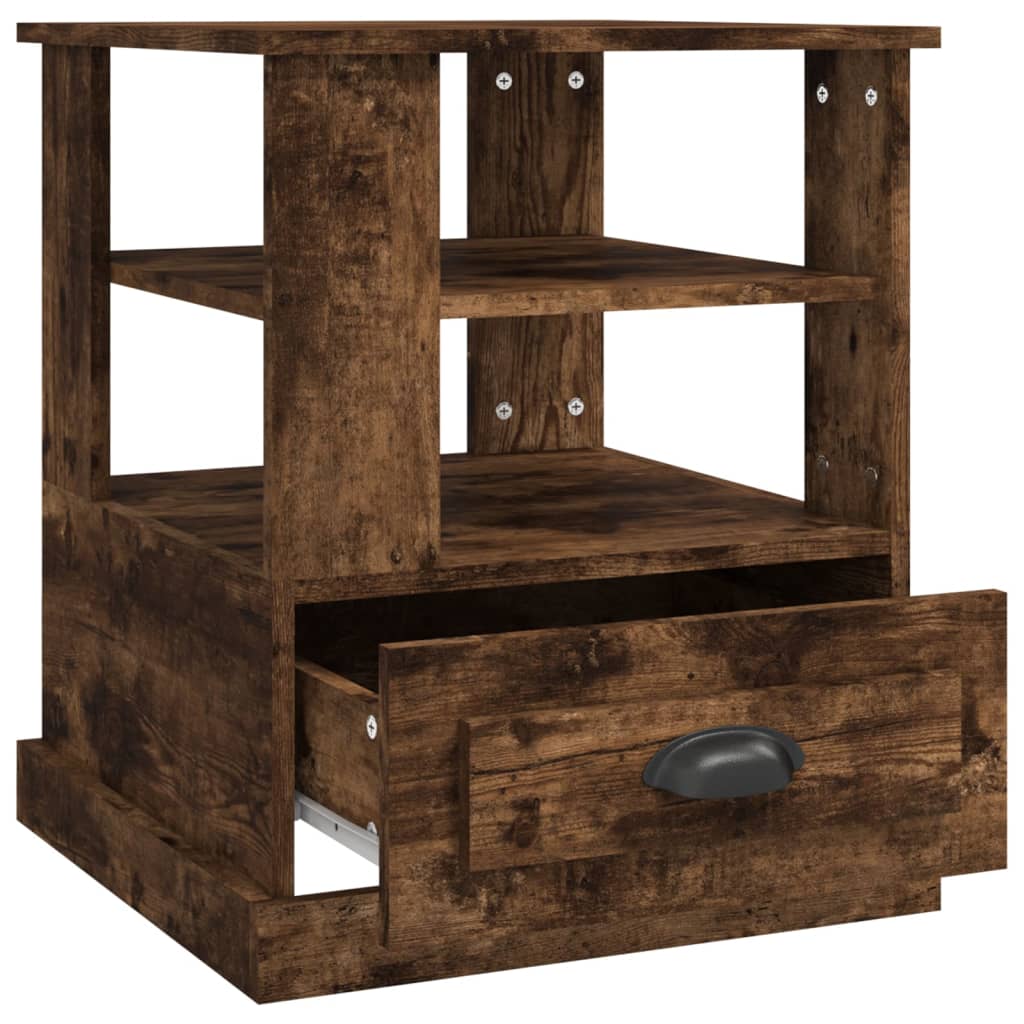 vidaXL Βοηθητικό Τραπέζι Καπνιστή Δρυς 50x50x60 εκ. Επεξεργασμένο Ξύλο