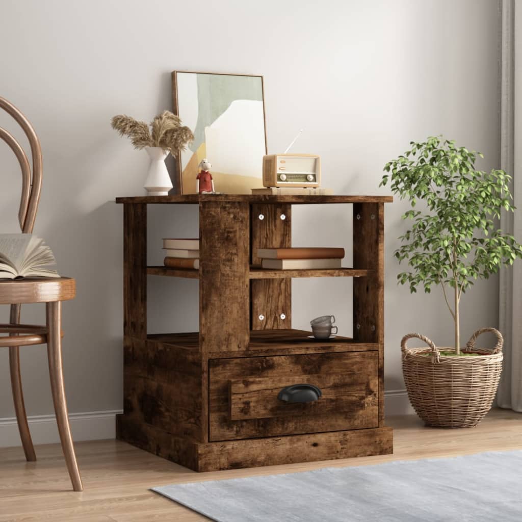 vidaXL Βοηθητικό Τραπέζι Καπνιστή Δρυς 50x50x60 εκ. Επεξεργασμένο Ξύλο