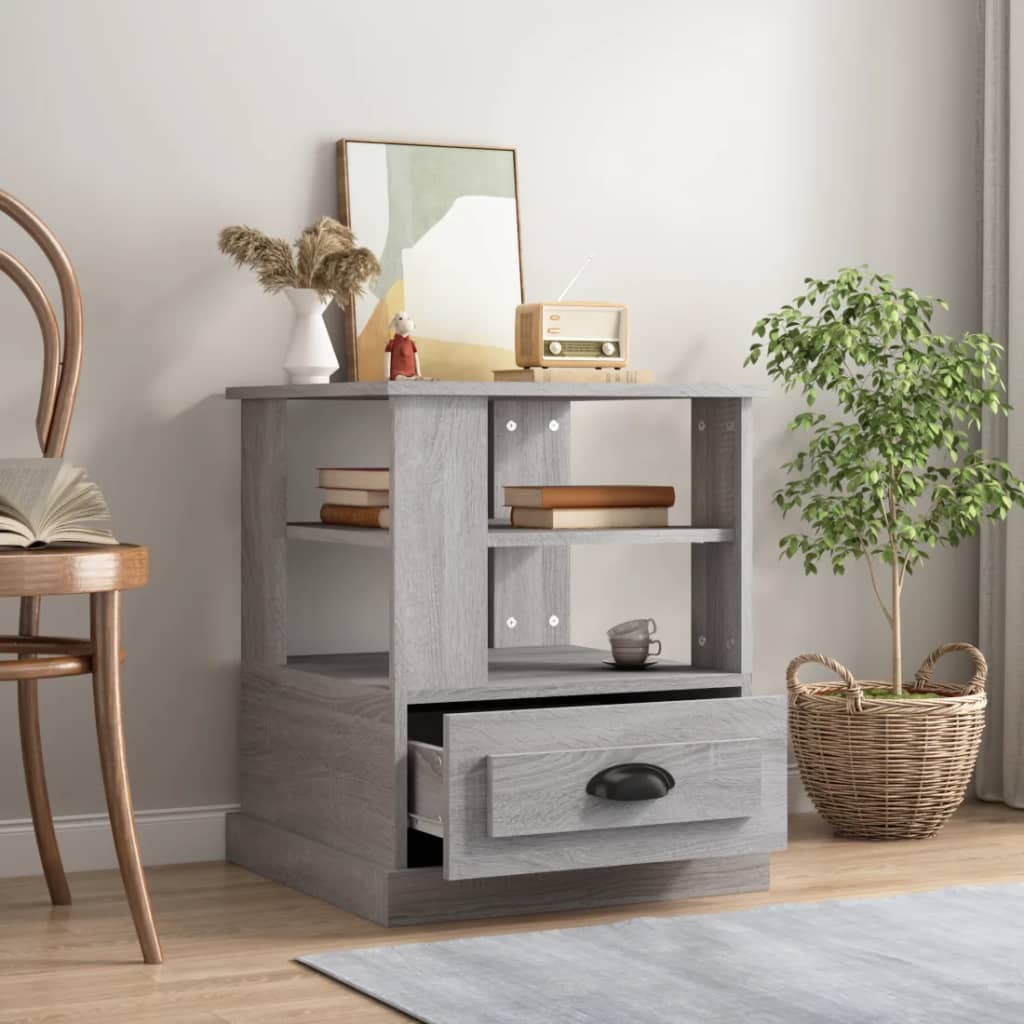 vidaXL Βοηθητικό Τραπέζι Γκρι Sonoma 50x50x60 εκ. Επεξεργασμένο Ξύλο