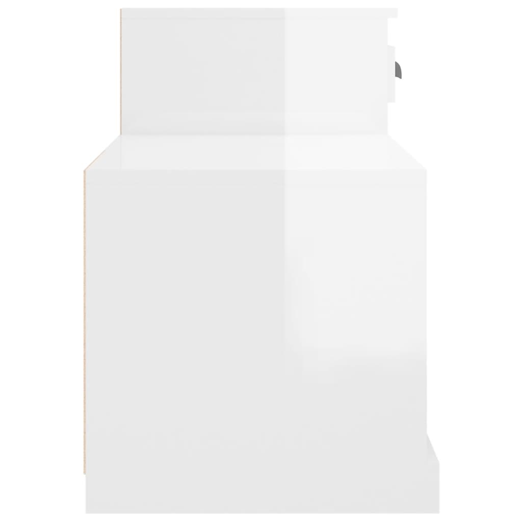 vidaXL Παπουτσοθήκη Γυαλιστερό Λευκό 100x42x60 εκ. Επεξεργασμένο Ξύλο