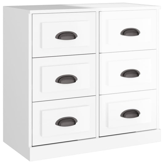 vidaXL Ντουλάπι Γυαλιστερό Λευκό 70x35,5x67,5 εκ. Επεξεργασμένο Ξύλο