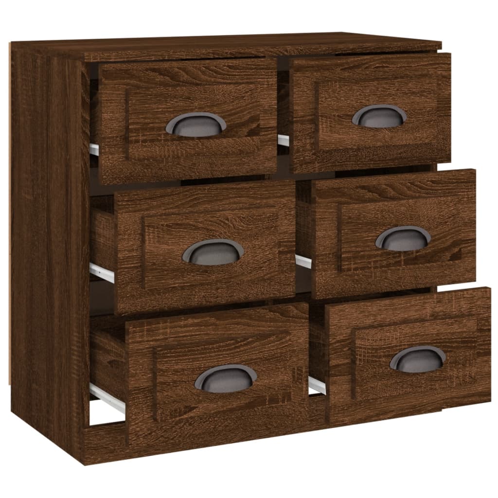 vidaXL Μπουφές Καφέ Δρυς 70x35,5x67,5 εκ. από Επεξεργασμένο Ξύλο