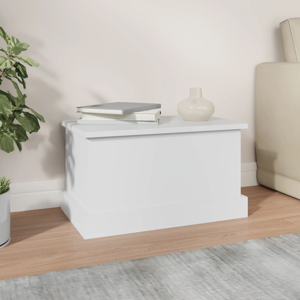 vidaXL Κουτί Αποθήκευσης Λευκό 50x30x28 εκ. από Τεχνητό Ξύλο
