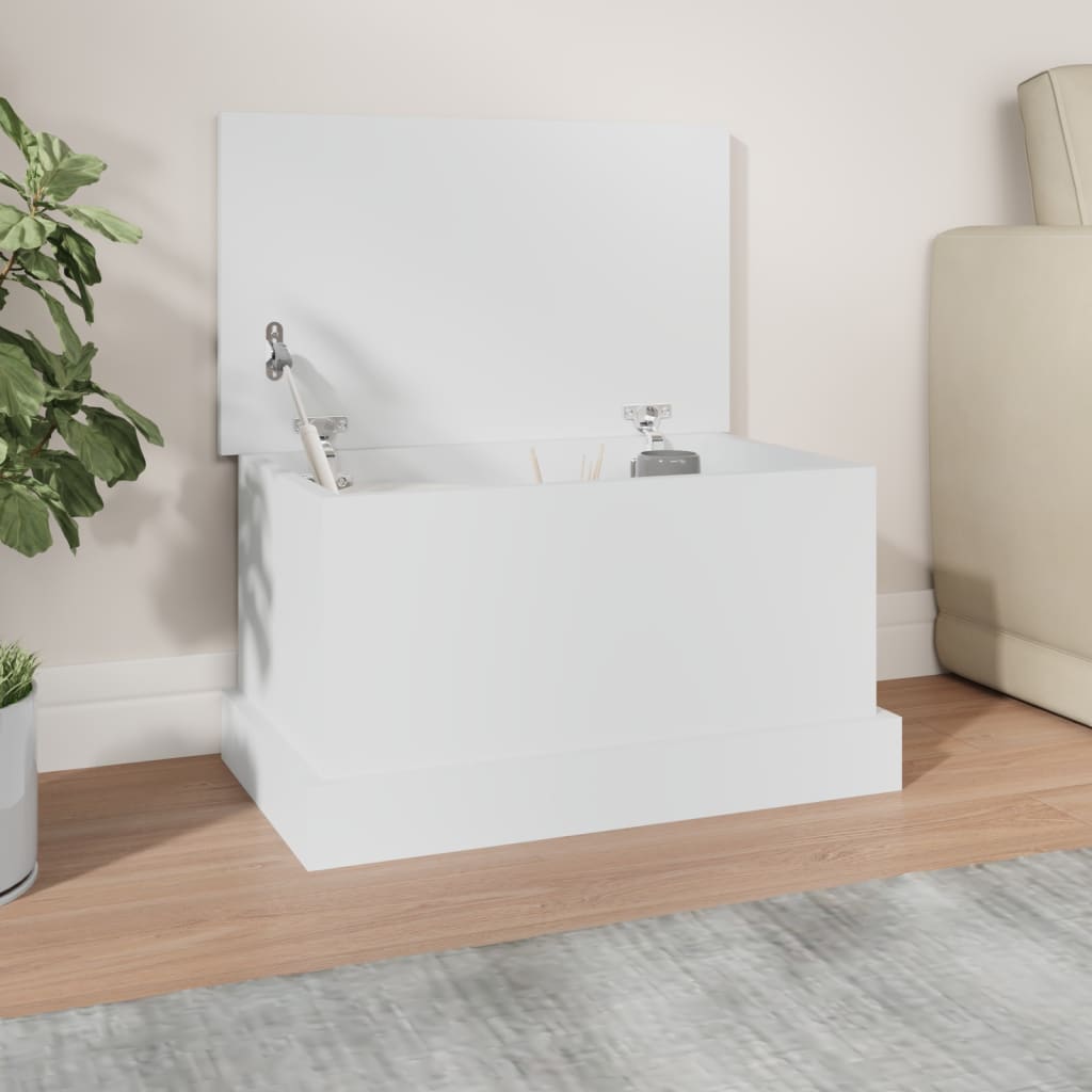 vidaXL Κουτί Αποθήκευσης Λευκό 50x30x28 εκ. από Τεχνητό Ξύλο