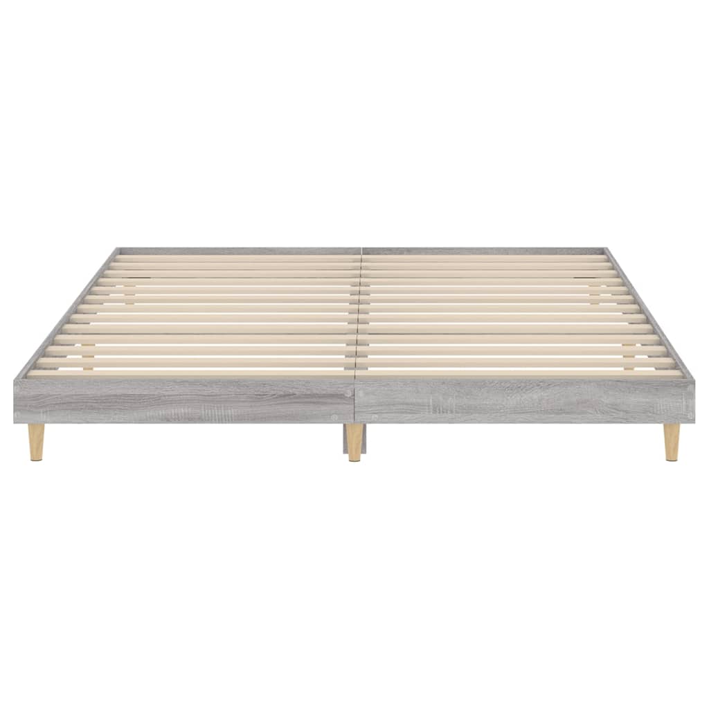 vidaXL Πλαίσιο Κρεβατιού Γκρι Sonoma 200x200 εκ. Επεξεργασμένο Ξύλο
