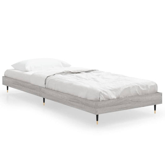 vidaXL Πλαίσιο Κρεβατιού Γκρι Sonoma 75x190 εκ. Επεξεργασμένο Ξύλο