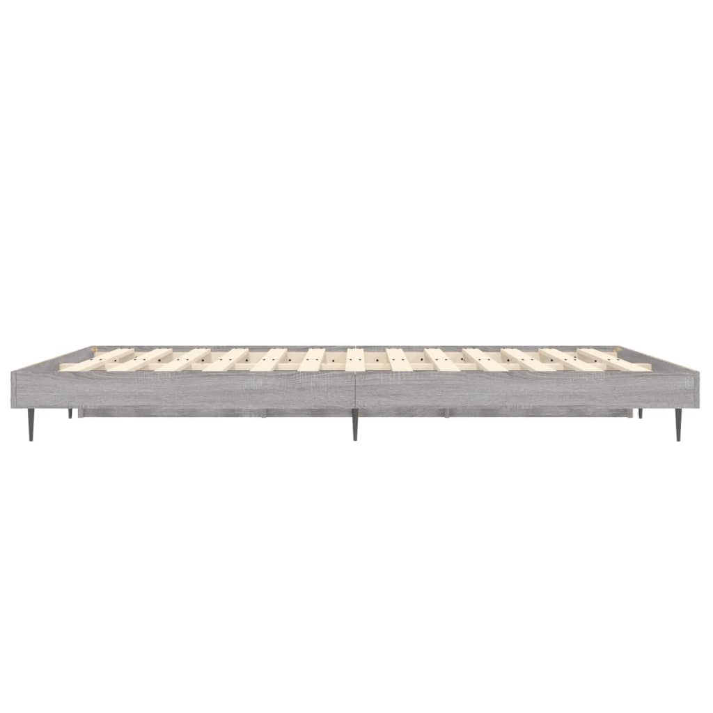 vidaXL Πλαίσιο Κρεβατιού Γκρι Sonoma 140x190 εκ. Επεξεργασμένο Ξύλο