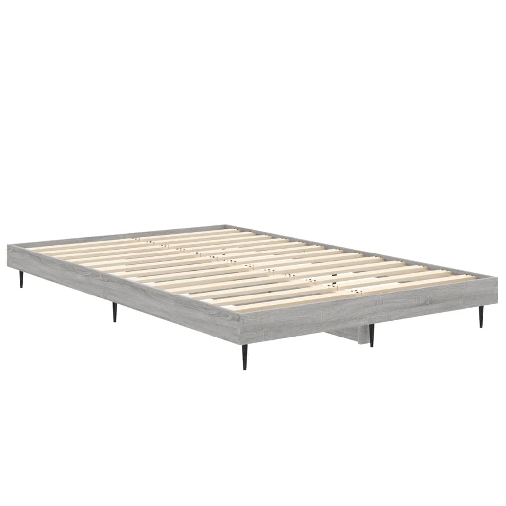 vidaXL Πλαίσιο Κρεβατιού Γκρι Sonoma 120 x 190 εκ. Επεξεργασμένο Ξύλο