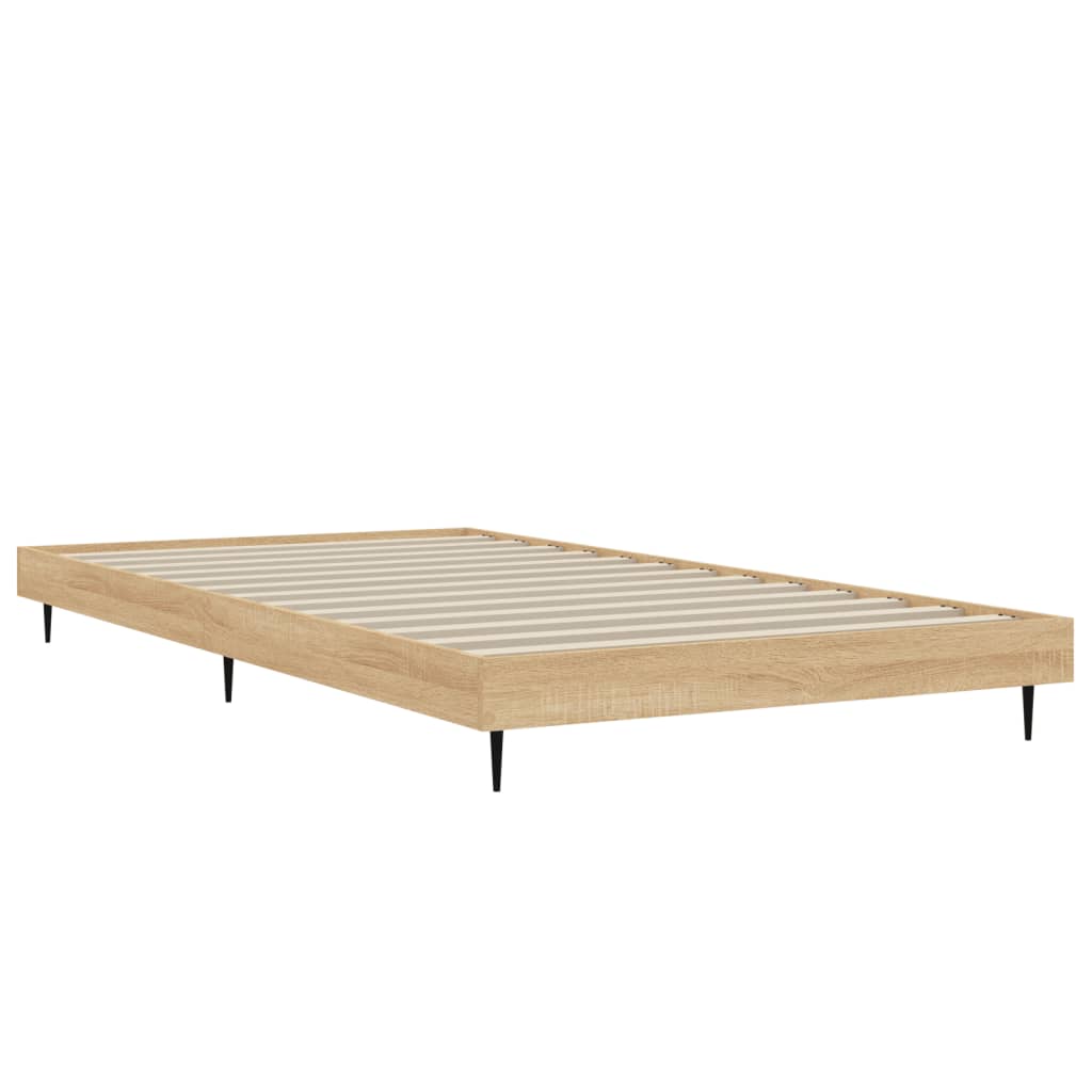 vidaXL Πλαίσιο Κρεβ. Χωρ. Στρώμα Sonoma Δρυς 90 x 190 εκ. Επεξ. Ξύλο