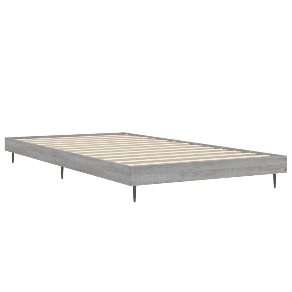 vidaXL Πλαίσιο Κρεβατιού Γκρι Sonoma 90 x 190 εκ. Επεξεργασμένο Ξύλο
