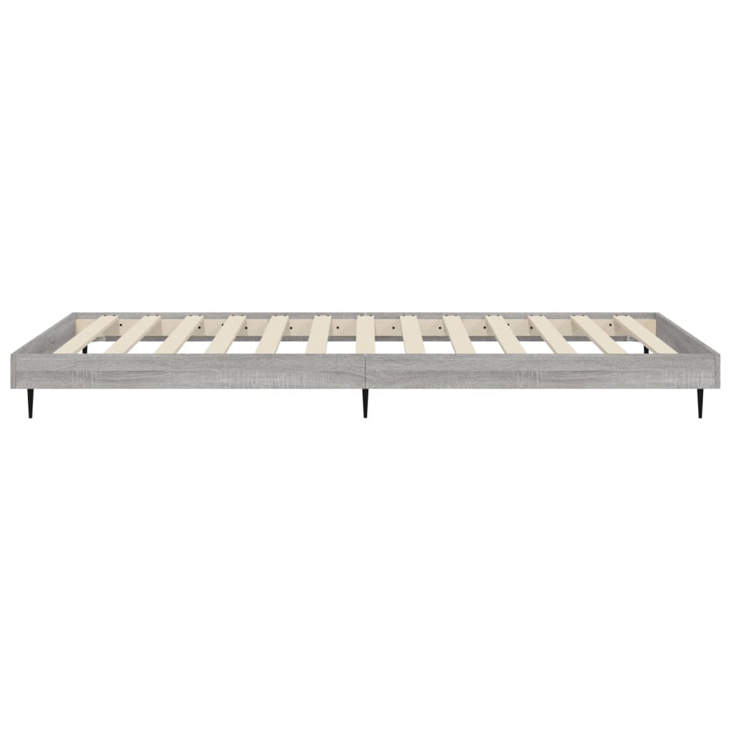 vidaXL Πλαίσιο Κρεβατιού Γκρι Sonoma 90 x 190 εκ. Επεξεργασμένο Ξύλο